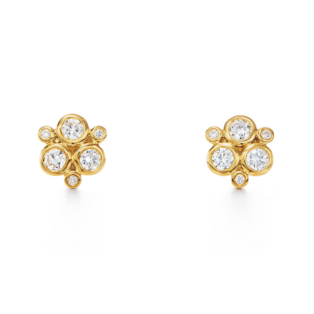 Temple St. Clair 18k Yellow Gold Diamond Classic Trio Earring
