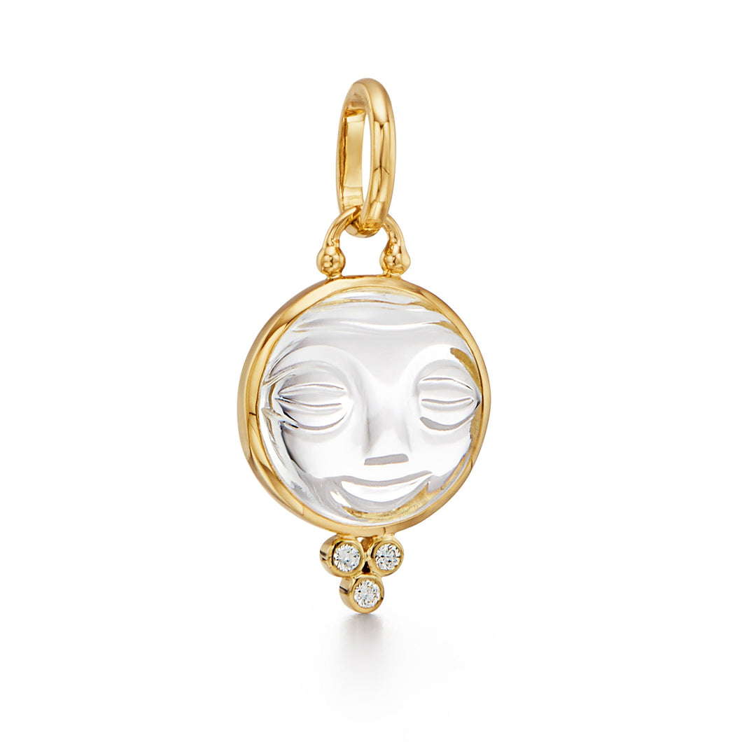 Temple St. Clair 18k Yellow Gold Moonface Pendant - 15mm