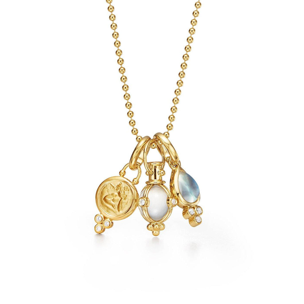 Temple St. Clair 18k Yellow Gold Signature Charm Necklace