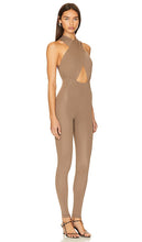 The Andamane Hola Halterneck Jumpsuit in Beige