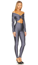 The Andamane Kendall Off The Shoulder Jumpsuit in Charcoal