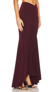 The Andamane Natalia Maxi Skirt in Wine