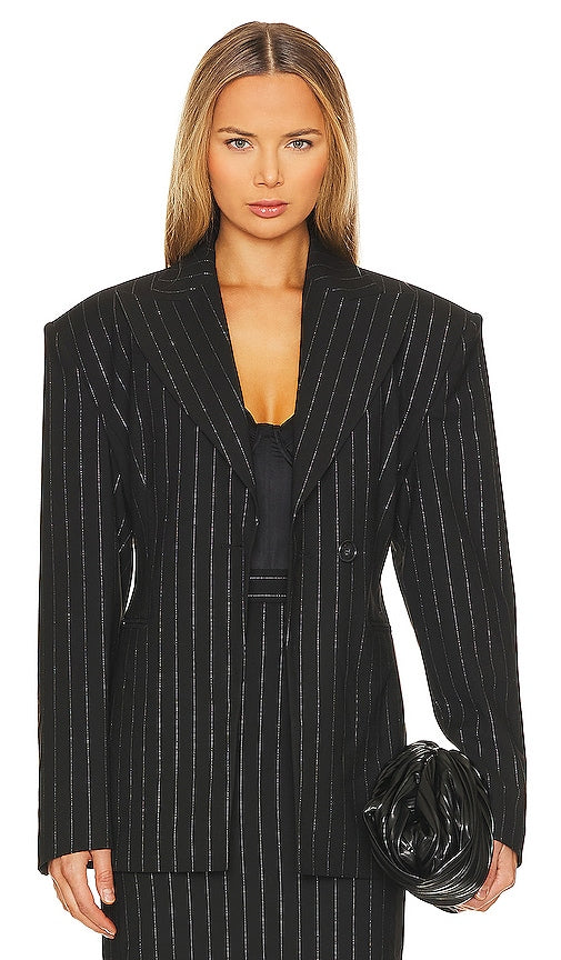The Andamane Ottavia Hourglass Blazer in Black
