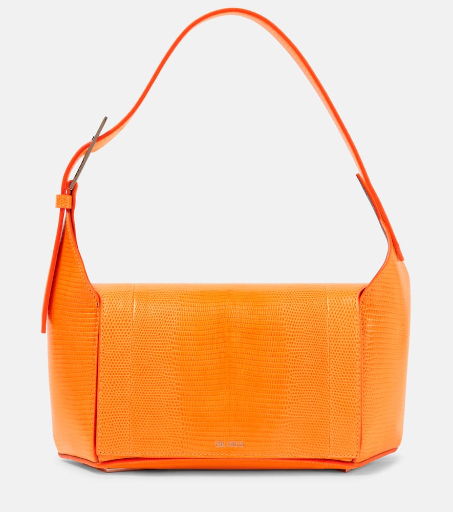 The Attico 7/7 Small lizard-effect leather shoulder bag