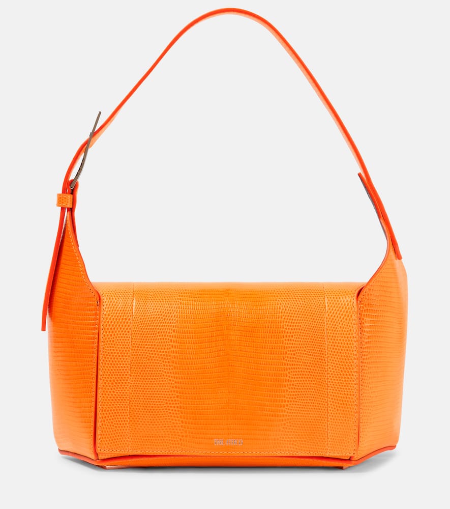 The Attico 7/7 Small lizard-effect leather shoulder bag