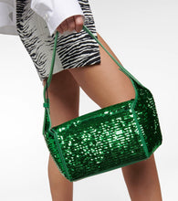 The Attico 7/7 sequined leather shoulder bag