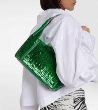 The Attico 7/7 sequined leather shoulder bag
