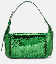 The Attico 7/7 sequined leather shoulder bag