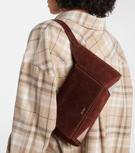 The Attico 7/7 suede shoulder bag