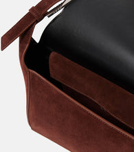 The Attico 7/7 suede shoulder bag