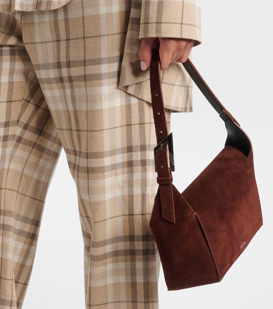 The Attico 7/7 suede shoulder bag
