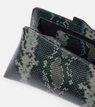 The Attico 8:30 PM snake-print leather clutch