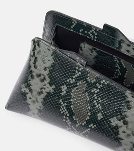 The Attico 8:30 PM snake-print leather clutch