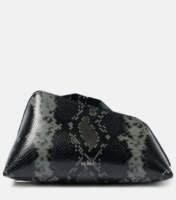 The Attico 8:30 PM snake-print leather clutch. Shop The Attico Clutches for women now.