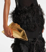 The Attico 8:30PM Small metallic leather clutch