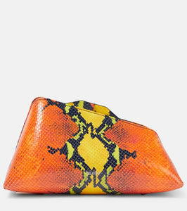 The Attico 8.30 PM snake-effect leather clutch. Shop The Attico Clutches for women now.