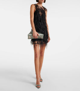 The Attico 8.30PM satin clutch