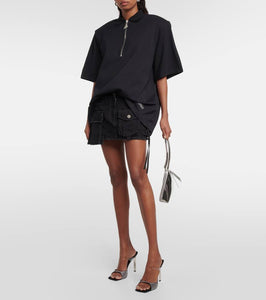 The Attico Adele embellished suede and PVC sandals