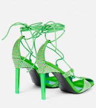 The Attico Adele lace-up crystal-embellished sandals