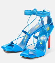 The Attico Adele lace-up satin sandals