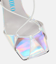 The Attico Adele metallic leather sandals