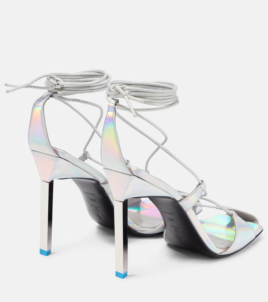 The Attico Adele metallic leather sandals