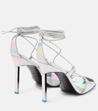 The Attico Adele metallic leather sandals