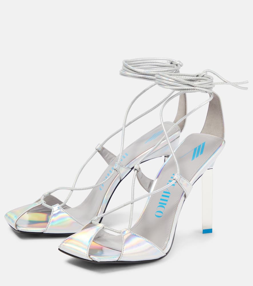 The Attico Adele metallic leather sandals