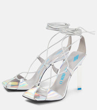 The Attico Adele metallic leather sandals