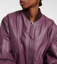 The Attico Anja leather bomber jacket