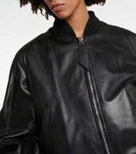 The Attico Anja leather bomber jacket