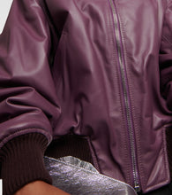 The Attico Anja leather bomber jacket