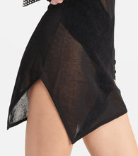 The Attico Asymmetric chiffon minidress