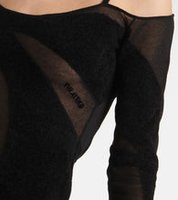 The Attico Asymmetric chiffon minidress