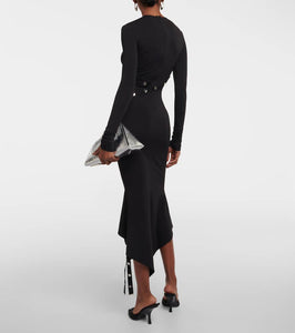 The Attico Asymmetric midi dress