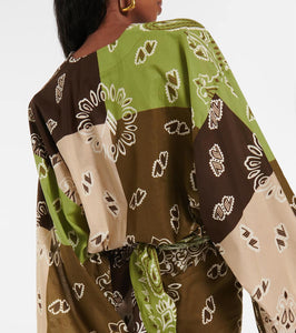 The Attico Bandana cotton popline minidress