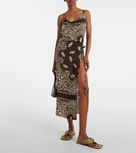 The Attico Bandana printed muslin midi dress