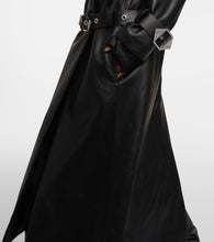 The Attico Belted leather coat