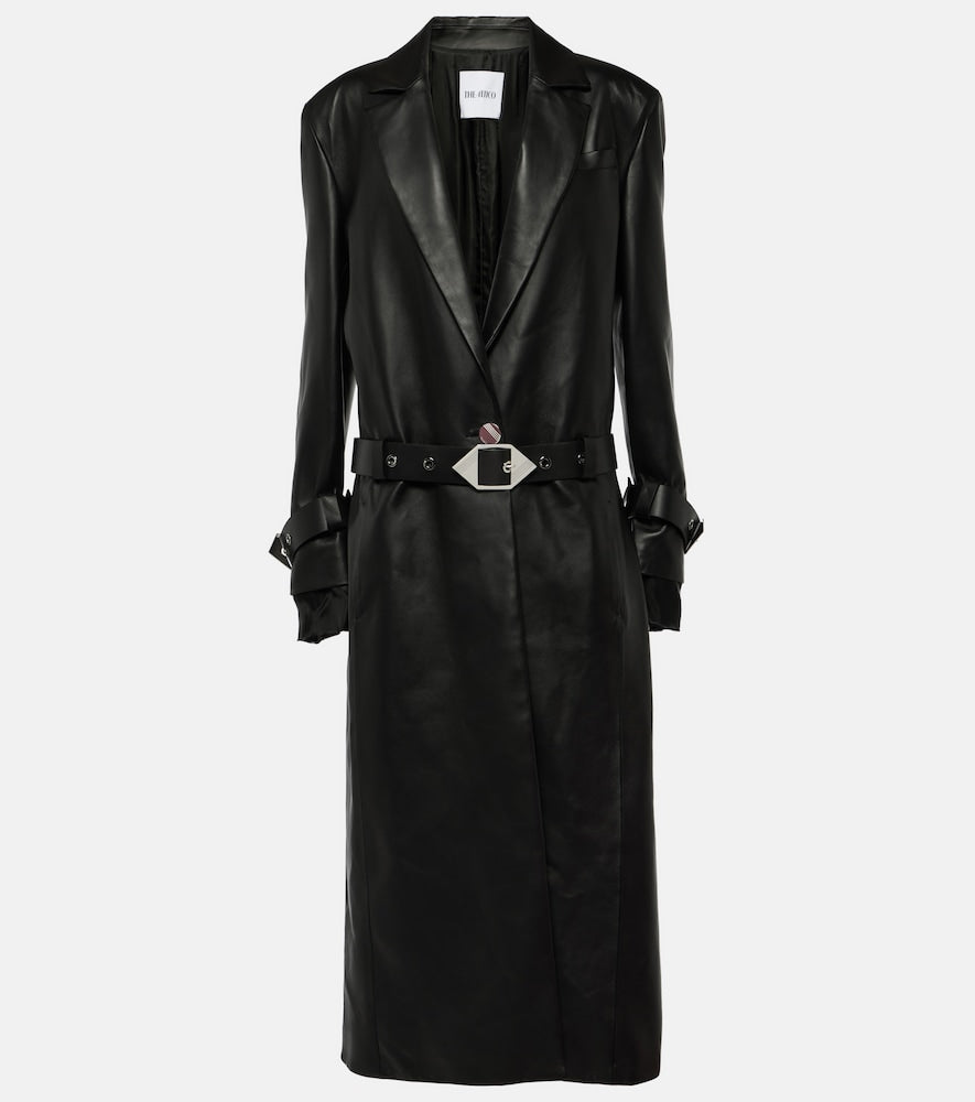 The Attico Belted leather coat - Attico 系带皮大衣