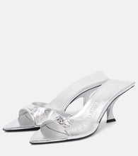 The Attico Bes 65 metallic leather mules