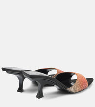 The Attico Bes embellished satin mules