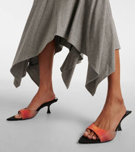 The Attico Bes embellished satin mules