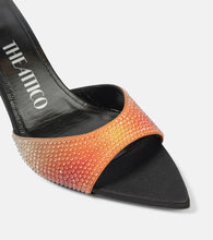 The Attico Bes embellished satin mules