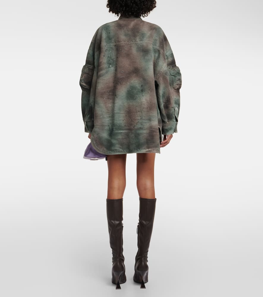 The Attico Camouflage denim cargo jacket