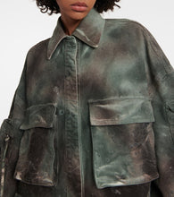 The Attico Camouflage denim cargo jacket