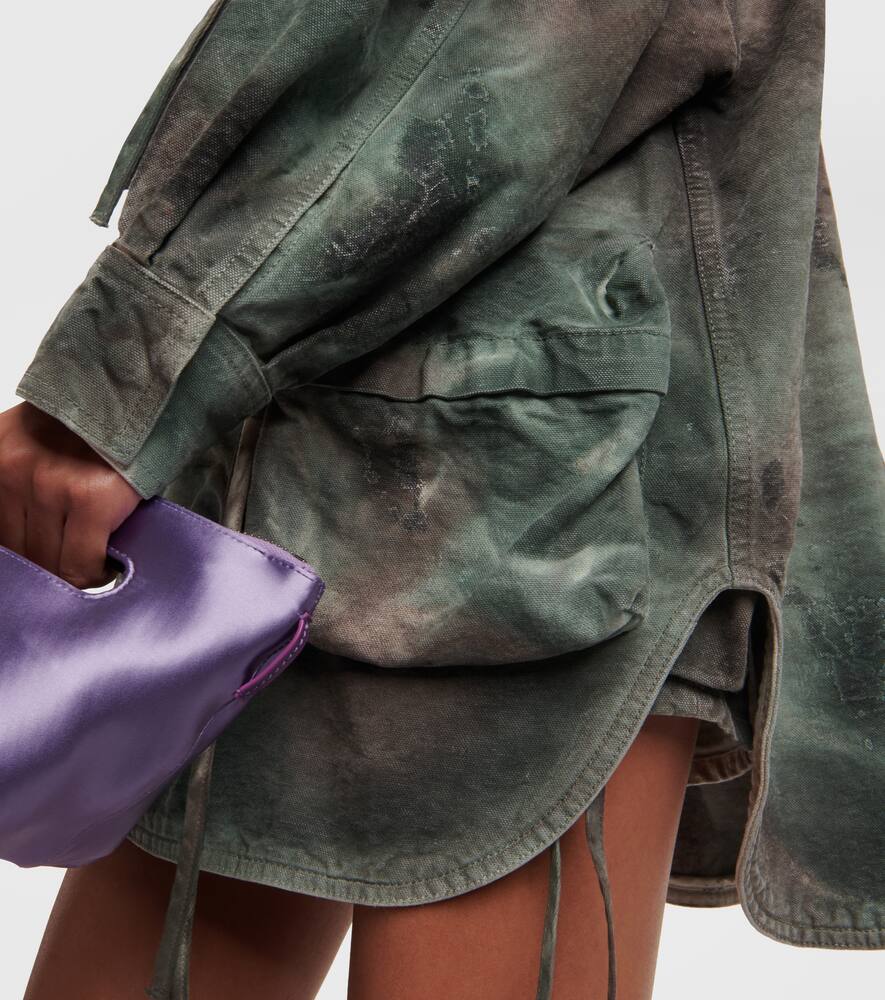 The Attico Camouflage denim cargo jacket