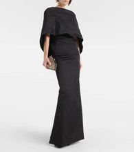 The Attico Caped silk midi dress