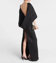 The Attico Caped silk midi dress