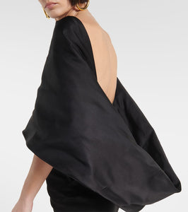 The Attico Caped silk midi dress