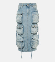 The Attico Cargo denim midi skirt - Attico Cargo 牛仔中长半身裙